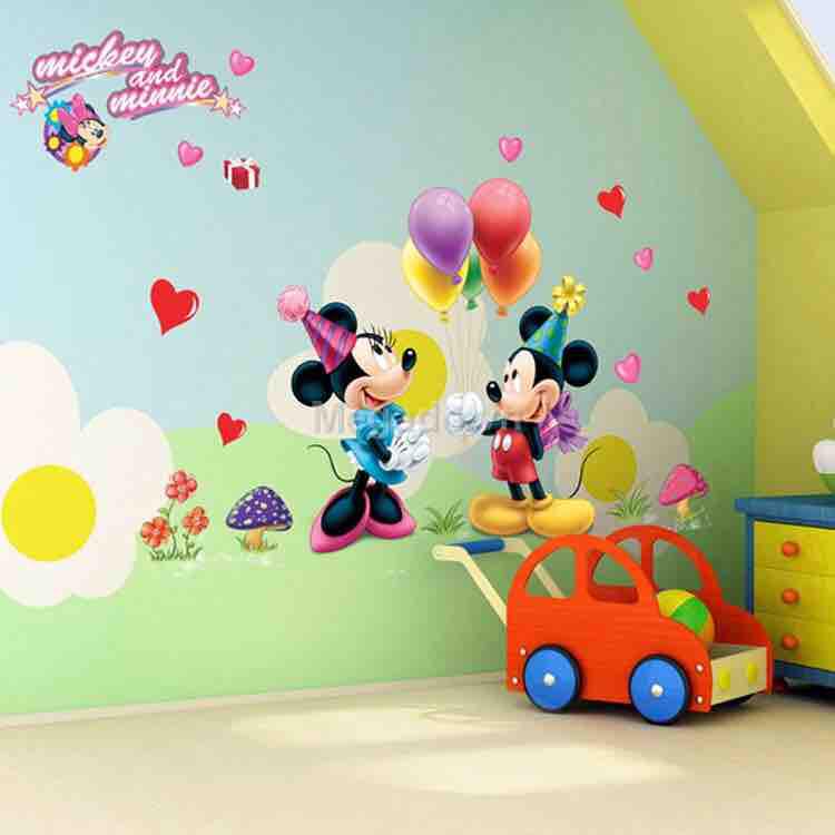Decal tranh dán tường chuột mecky
