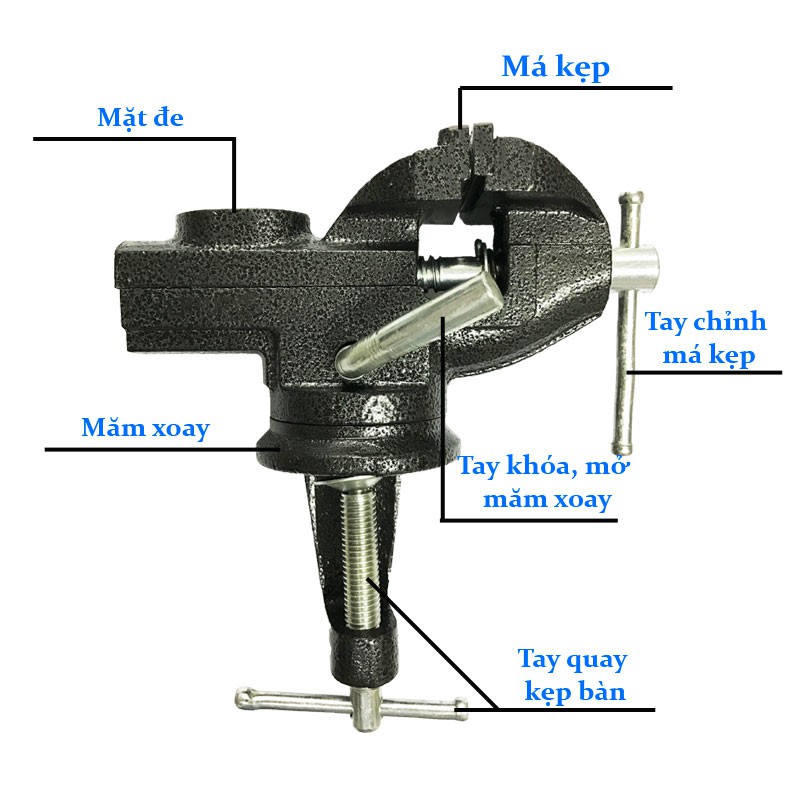 Ê tô mini (nhỏ) kẹp bàn 50mm Century - SD-E-50, sản phẩm tốt, chất lượng cao, cam kết như hình, inbox để được tư vấn rõ hơn về sản phẩm