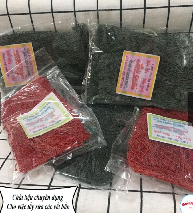 Miếng lưới rửa chén bát, đĩa siêu bền tiện dụng –STT (LƯỚI ĐỎ)