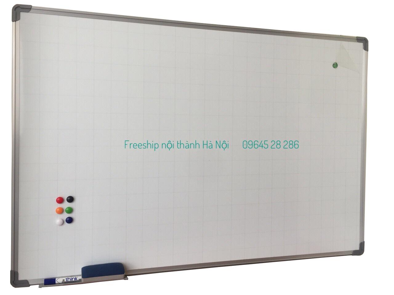 Bảng từ trắng Hàn Quốc 80 x 120cm (Tặng bút lông, bông lau, nam châm dính bảng)