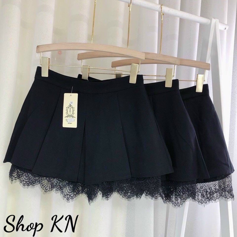 Chân váy midi xòe phối ren cực xinh hot trend , vải tuyết mưa dày dặn , có lớp lót bên trong , chân váy hot trend thời trang ttslb0197