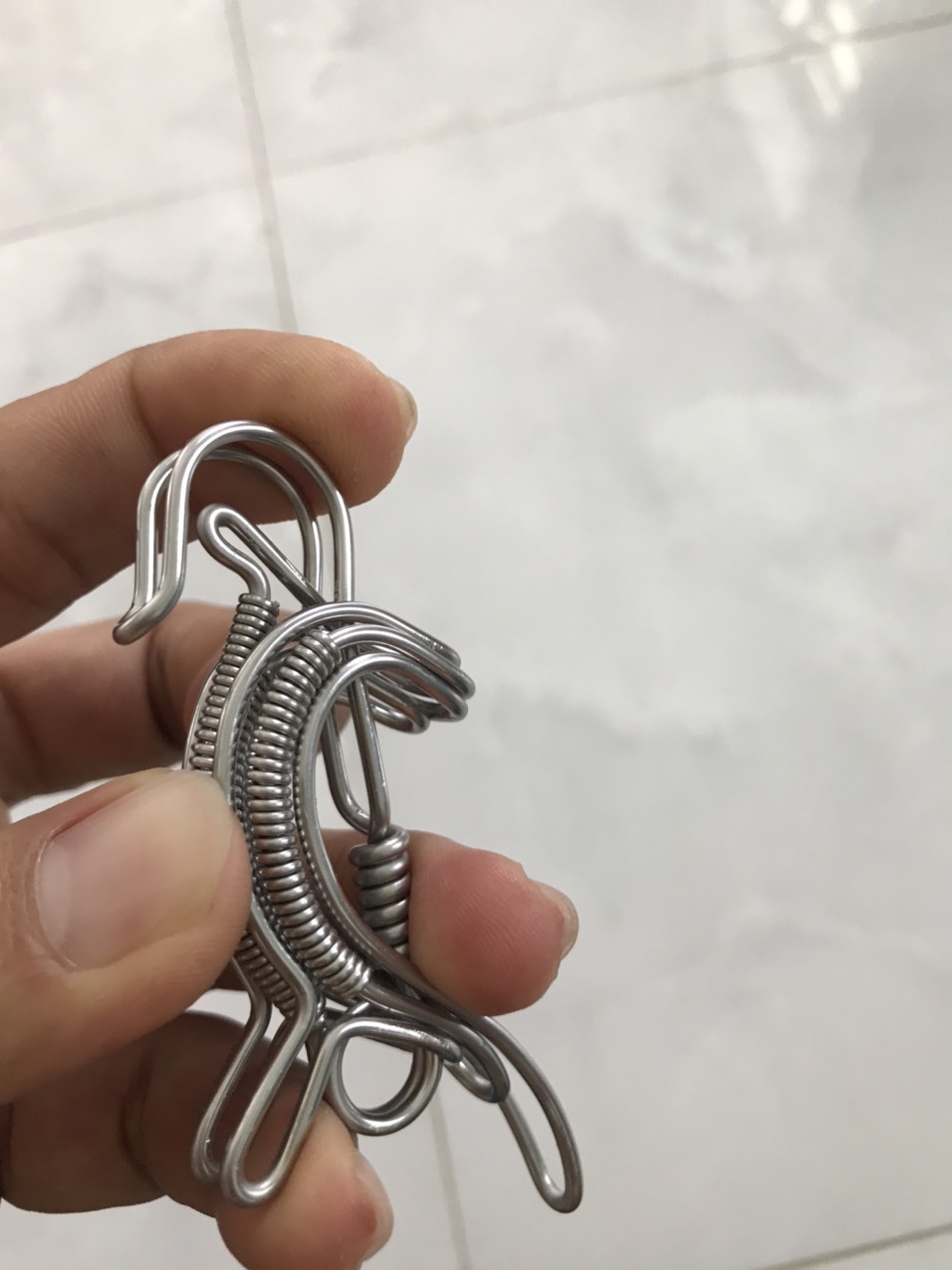 Móc Khóa Inox 304 Uốn Hình Chim Khách May Mắn