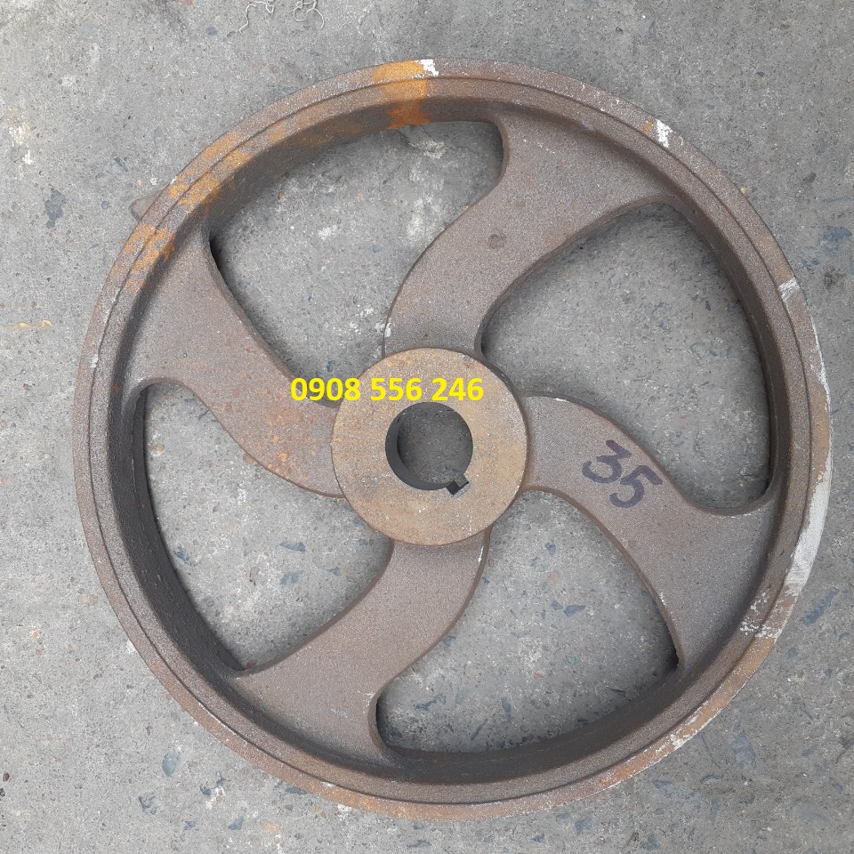 Puly 30cm cốt 35mm loại 2 rãnh dây b