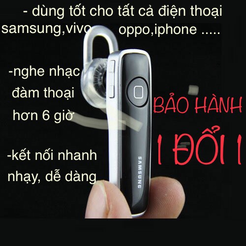 [HCM]SẠC CỰC NHANH - TAI NGHE BLUETOOH SAMSUNG-OPPO CHẤT LƯỢNG TỐT -  KẾT NỐI DỄ DÀNG CHO TẤT CẢ CÁC DÒNG ĐT CẢM ỨNG - CHỐNG THẤM MỒ HÔI - ĐÀM THOẠI SIÊU RÕ