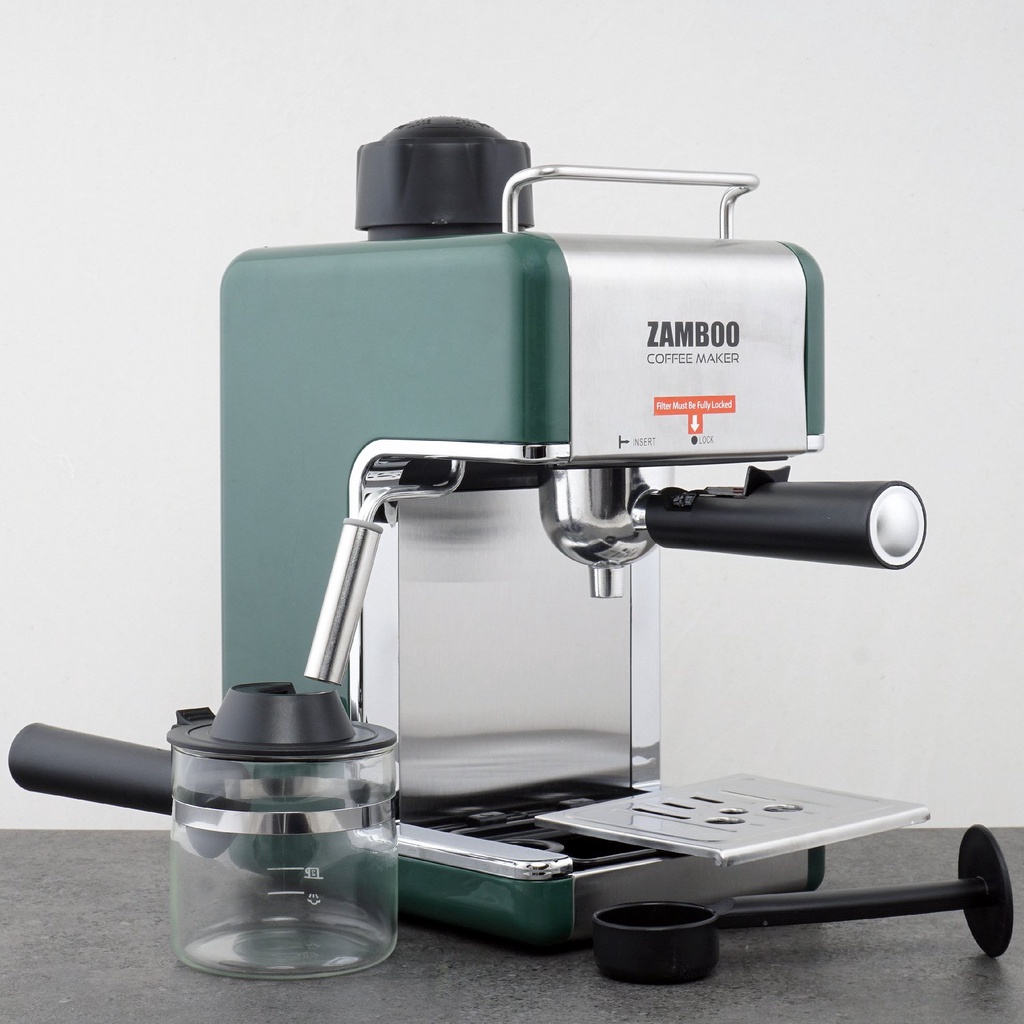 Máy pha Cafe Espresso Zamboo ZB-68CF( 3.5 bar) màu xanh