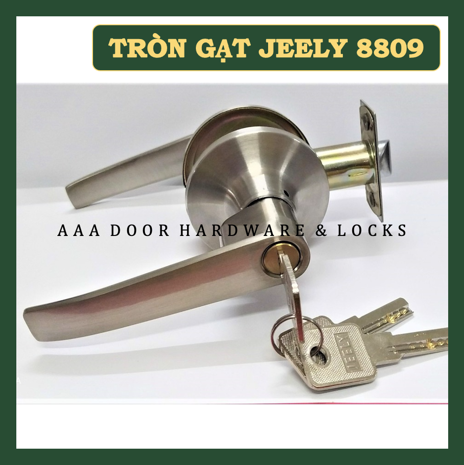 Khoá Tròn Gạt Jeely 8809 mạ inox hàng công ty