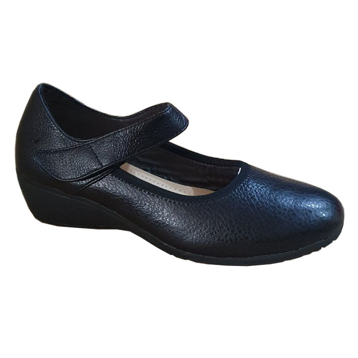 Giày Dép Nữ Đế Xuồng Trơn 3cm Da Bò Thật Miếng Dán Ngang Chính Hãng Trường Hải DX125 FORM NHỎ HỚN 1 SIZE