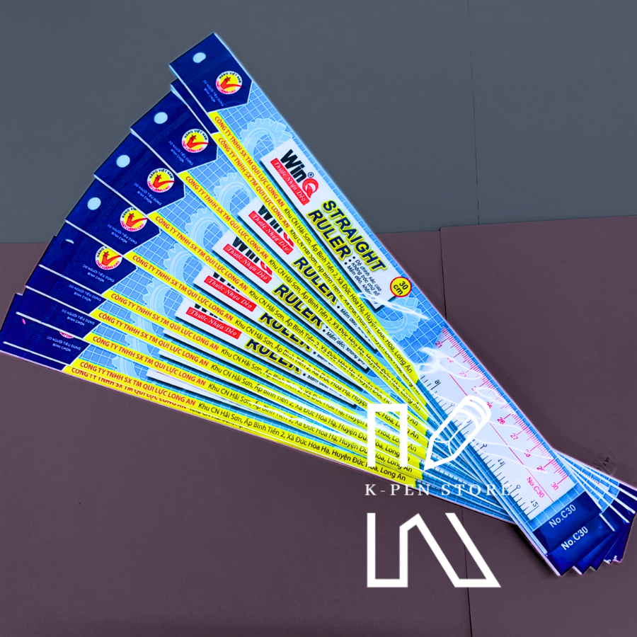 Combo 2 Cây Thước Dẻo 30cm Win C30 - VPP HAPPY KIDS