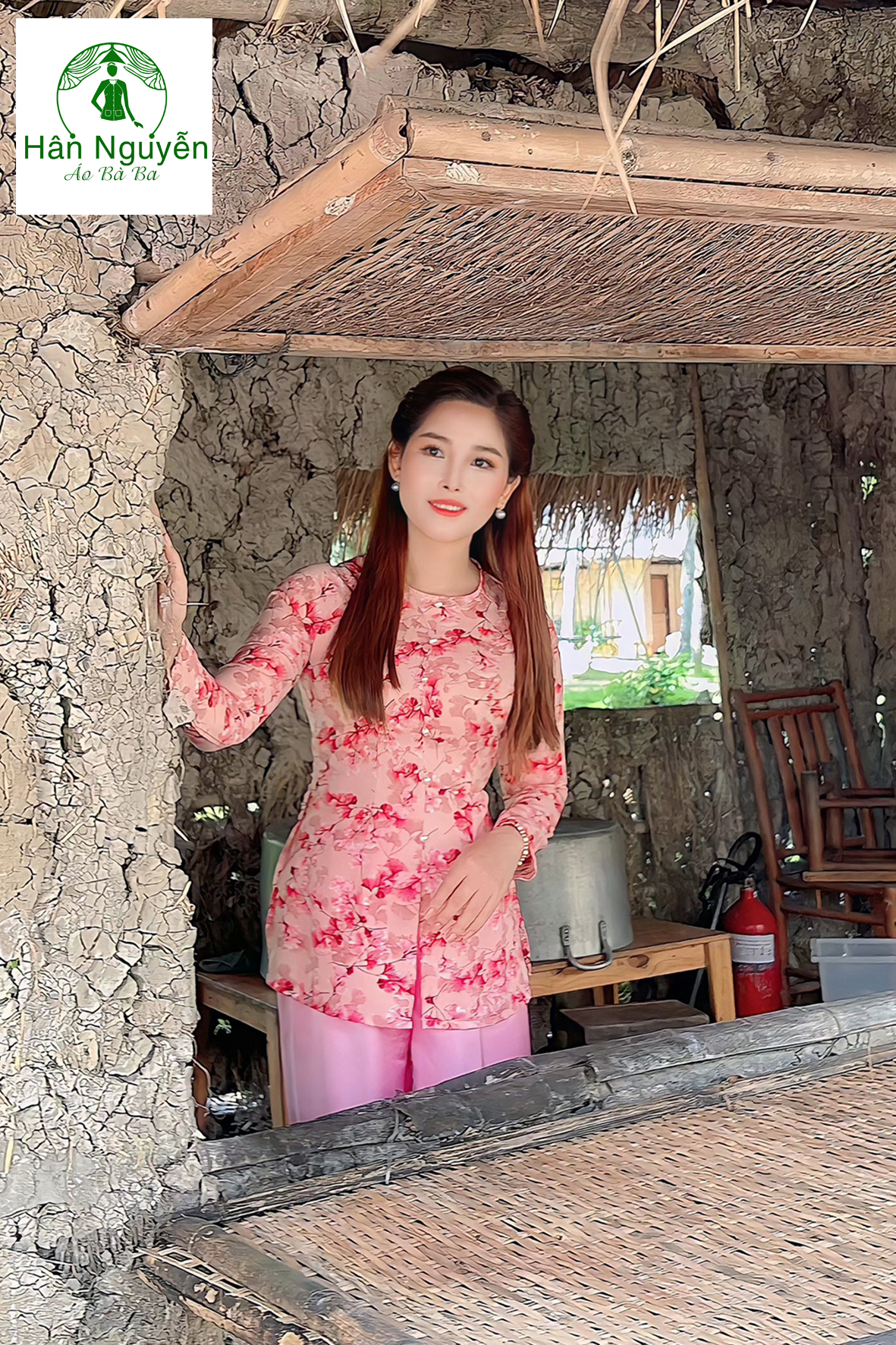 Áo Lẻ Bà Ba Hoa Gió