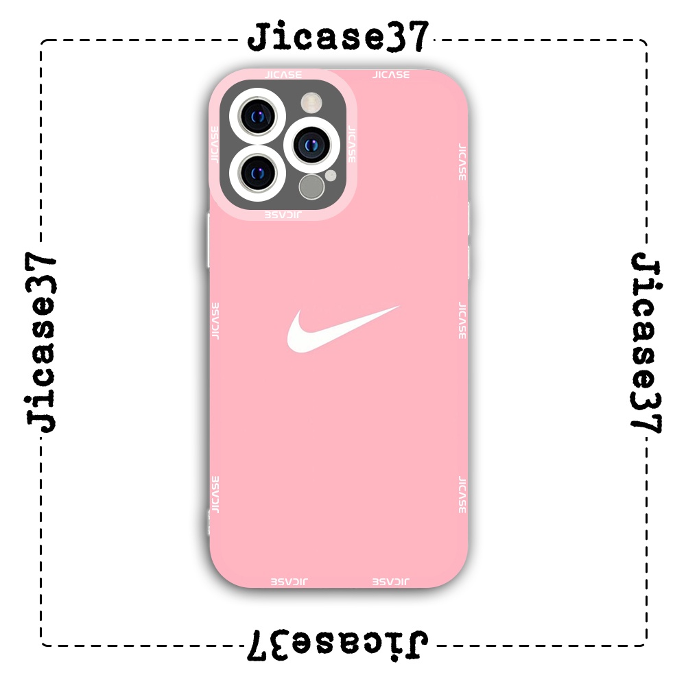 Ốp lưng iphone cạnh vuông Jicase nike hồng 6plus/6s/6splus/7/7plus/8/8plus/x/xs/11/12/pro/max/plus/promax