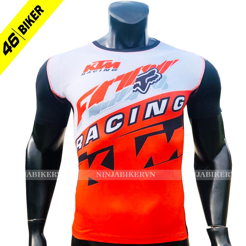 Áo thun xe máy KTM RACING- FOX- DUCATI- MONSTER co giãn 4 chiều