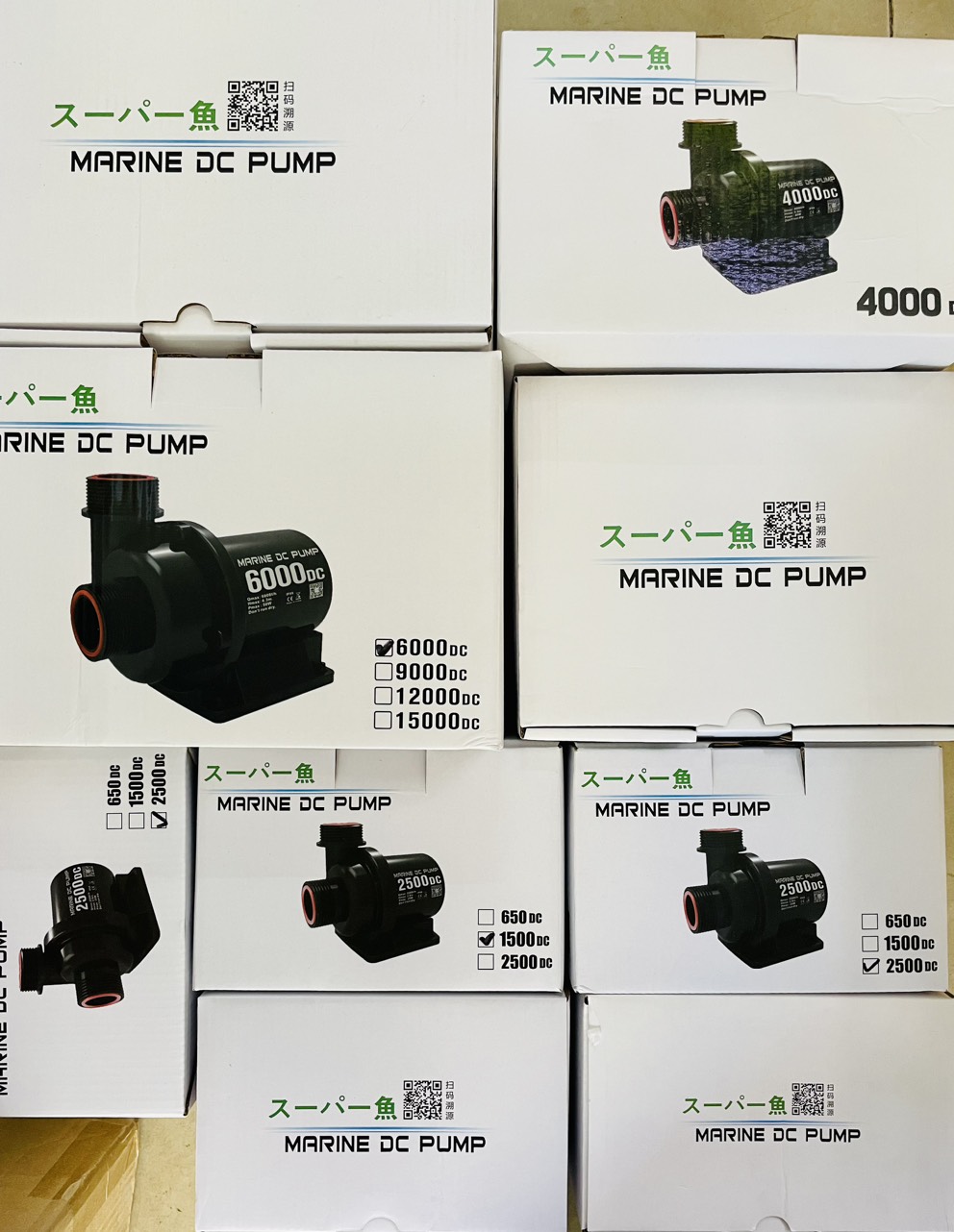 Máy bơm dc 24v marine 1000, 1500, 2500, 4000, 6000