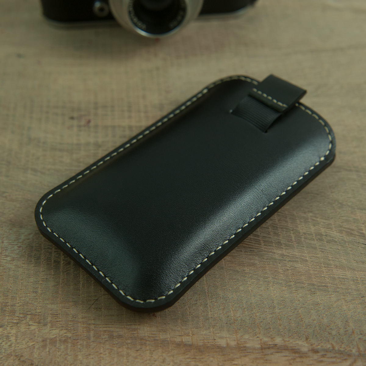 Bao da Nokia E72 handmade - Màu Đen - Da thật 100% - Đồ da thủ công miễn phí khắc laser