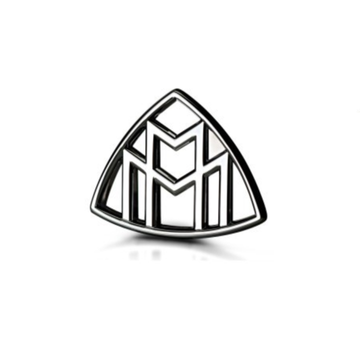 Bộ 2 Logo biểu tượng gắn hông xe ô tô, xe hơi May.bach chất liệu hợp kim Inox cao cấp G80707