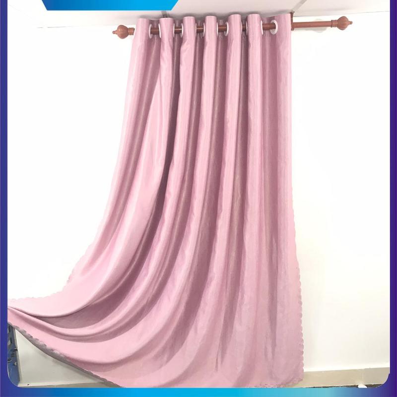 màn cửa, rèm cửa chống nắng, ngang 1.5m, 2m, 2.5m, 3m cao tùy chọn màu hồng phấn, dùng làm rèm cửa chính, rèm cửa sổ, màn cửa chống nắng + tặng dây vén màn trang trí - ilakaka