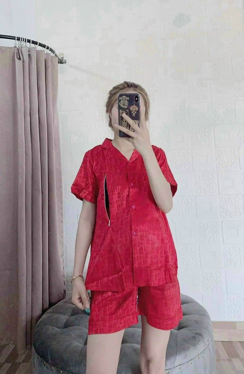 bộ đồ bầu chất lụa kết hợp sau sinh giá rẻ, đẹp