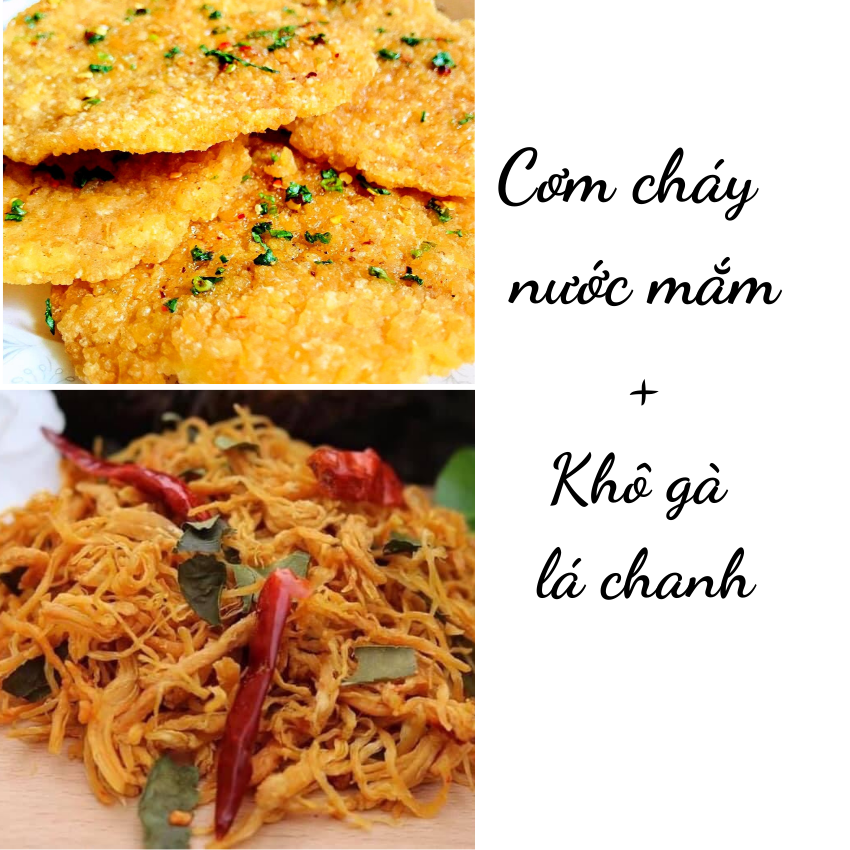 Cơm Cháy Mắm Hành Lắc Trộn Khô Gà (500gr) | LEVO Shop