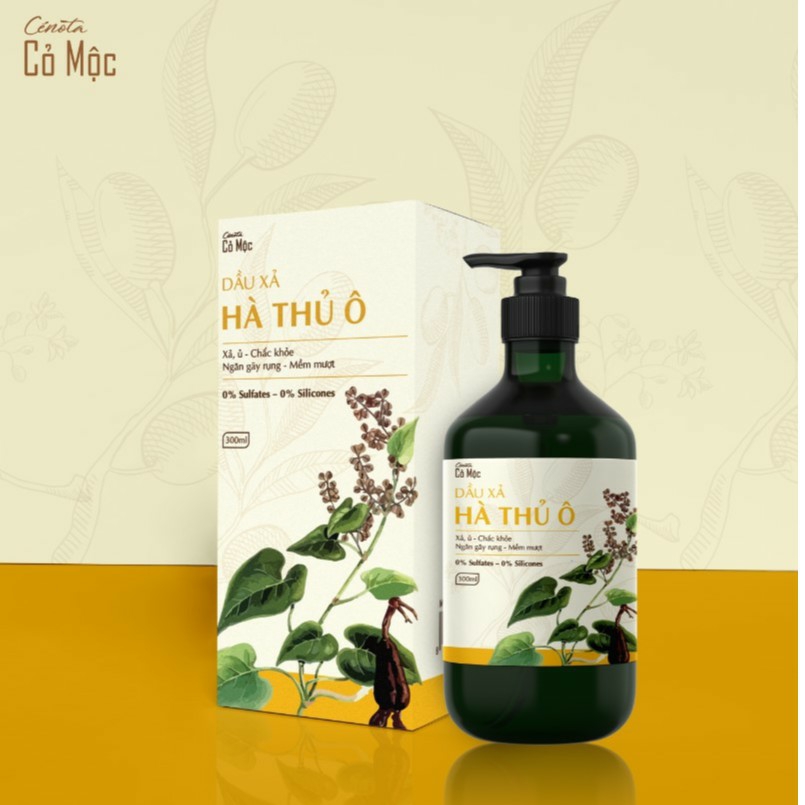 Dầu Xả Hà Thủ Ô Cenota Cỏ Mộc Suôn Mượt, Sạch Gàu, Ngăn Gãy Rụng, Dưỡng Tóc Chắc Khỏe 300ml