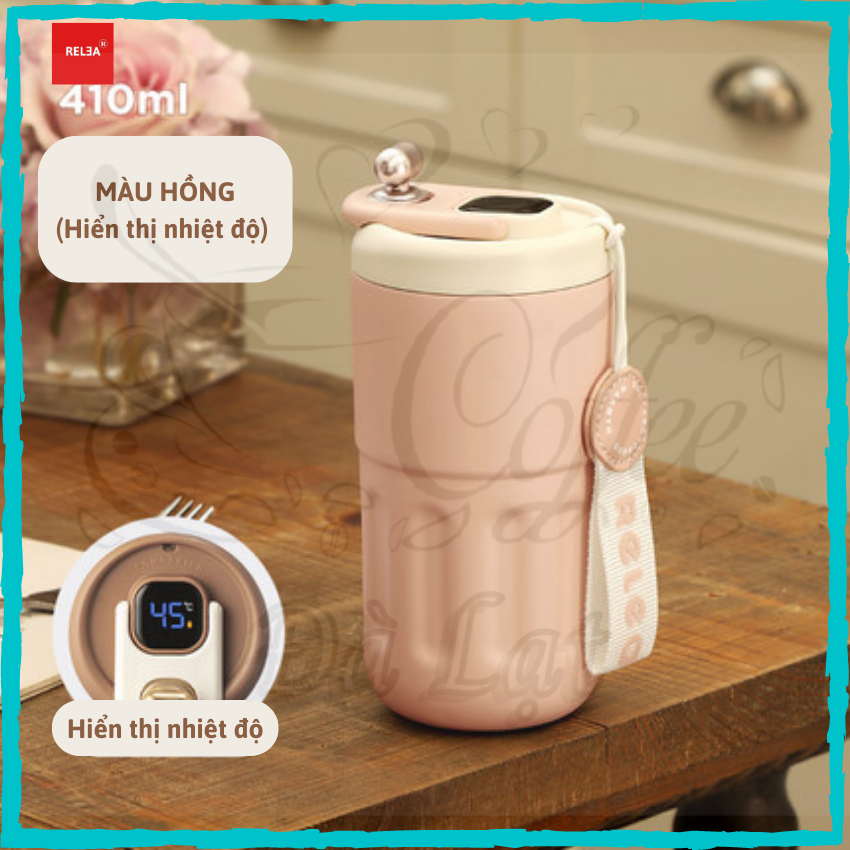 Cốc giữ nhiệt hiển thị nhiệt độ livewell Đà Lạt Coffee Ly giữ nhiệt cao cấp inox 316L giữ nhiệt 24h