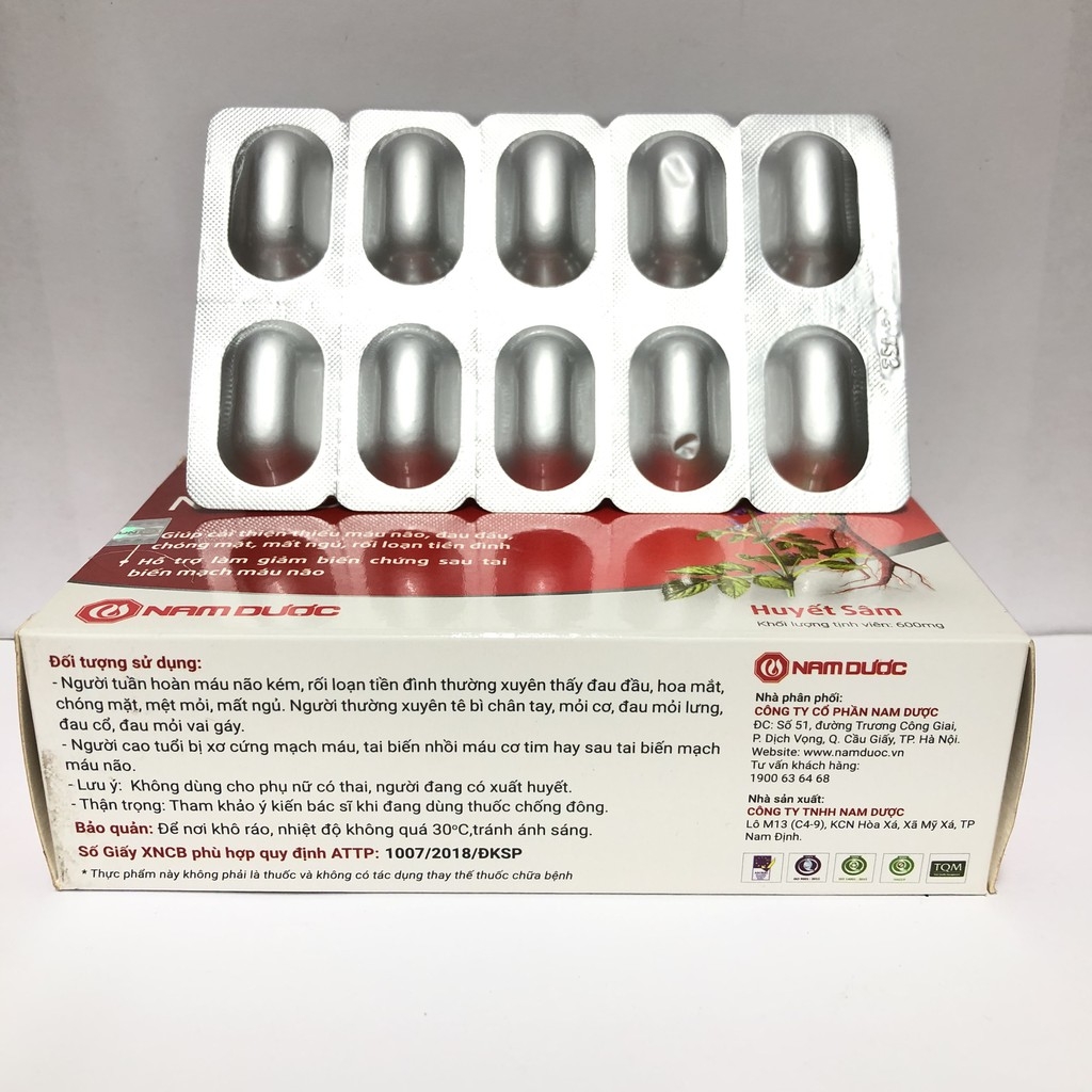 [HCM]Hoạt huyết Nam Dược (hộp 50 viên) - cvspharmacy