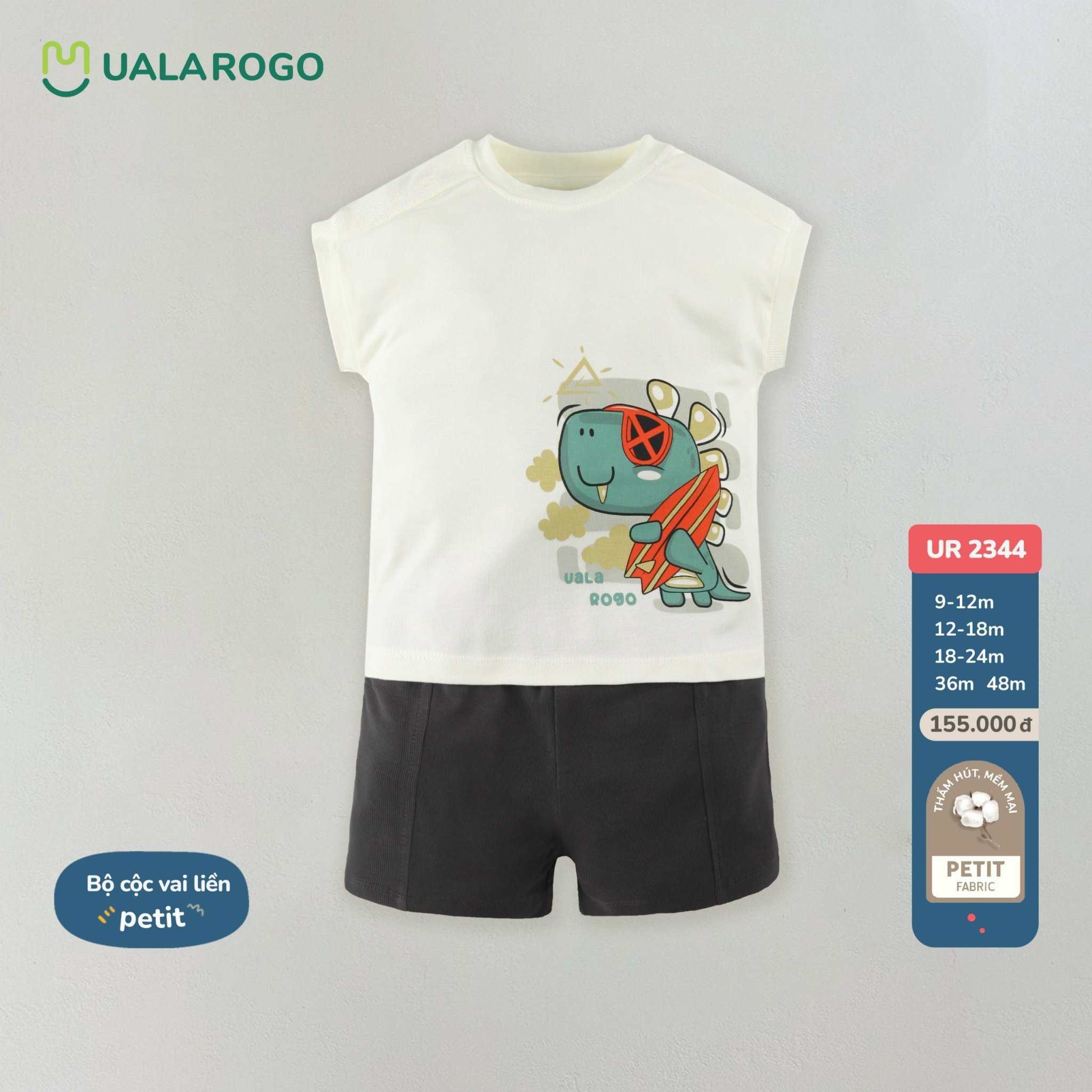 Bộ cộc tay petit uala rogo 9m - 4