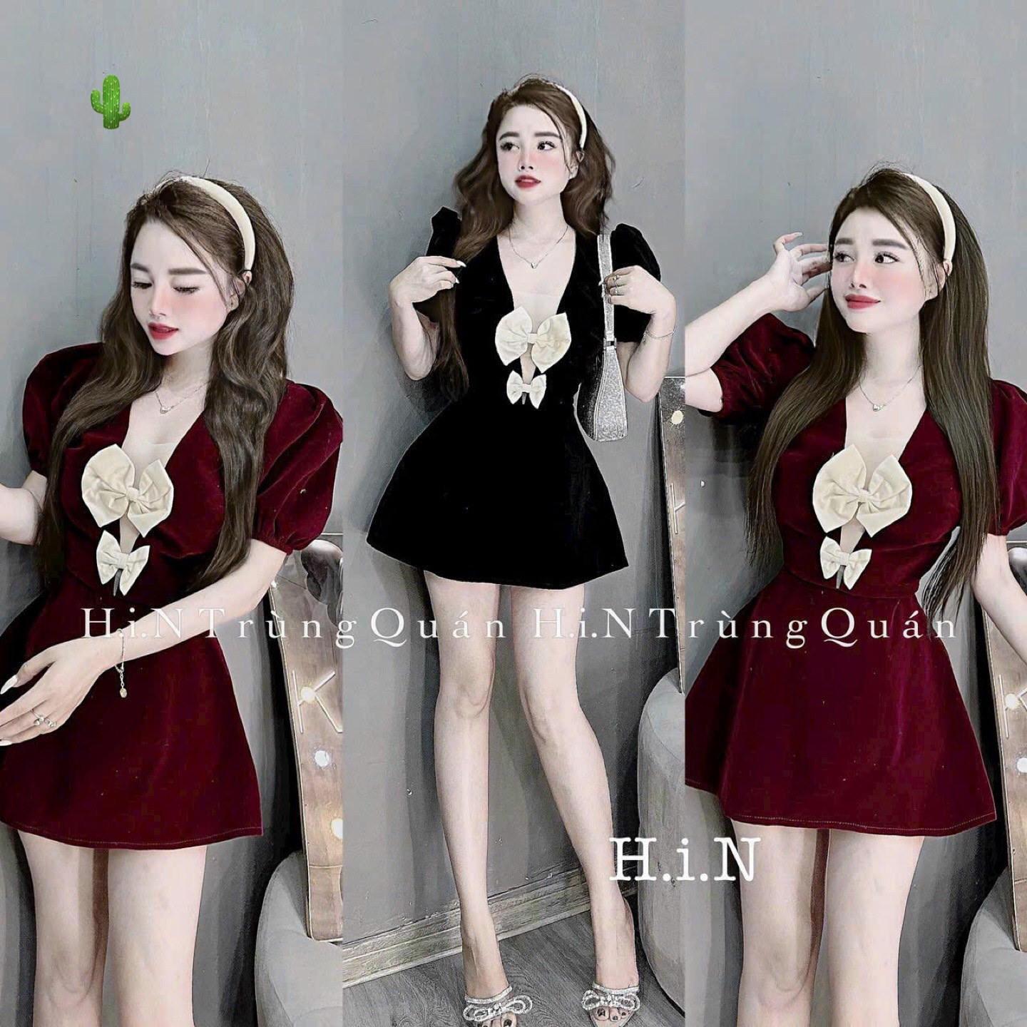 Đầm body maxi Kẻ Sọc Hàn Quốc, đầm nhung tay phồng phối nơ nhung chất đẹp , đầm nhung tết
