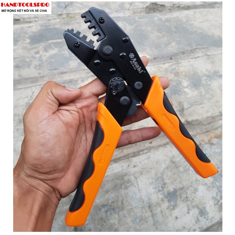 0.5 ~ 6.0mm2 Kiềm bấm cos ghim Asaki AK-9122