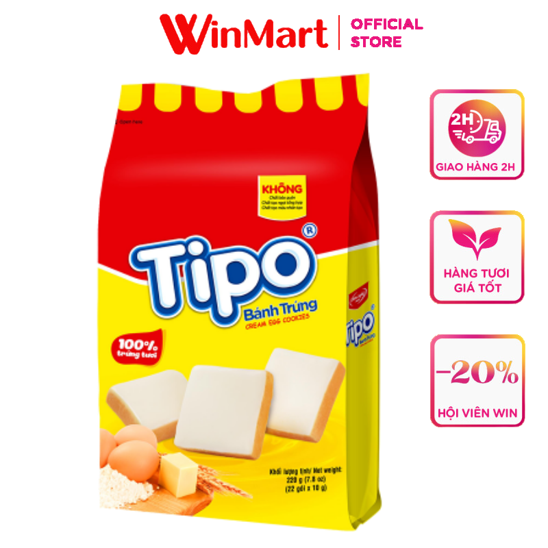 [Siêu thị WinMart] - Bánh trứng Tipo gói 220g