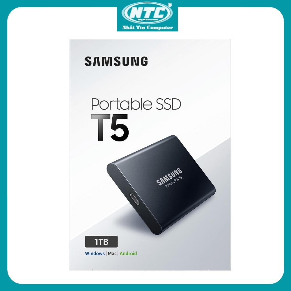 [Trả góp 0%] Ổ cứng di động SSD External Samsung T5 1TB - USB 3.1 Gen 2 (Đen) - Nhất Tín Computer