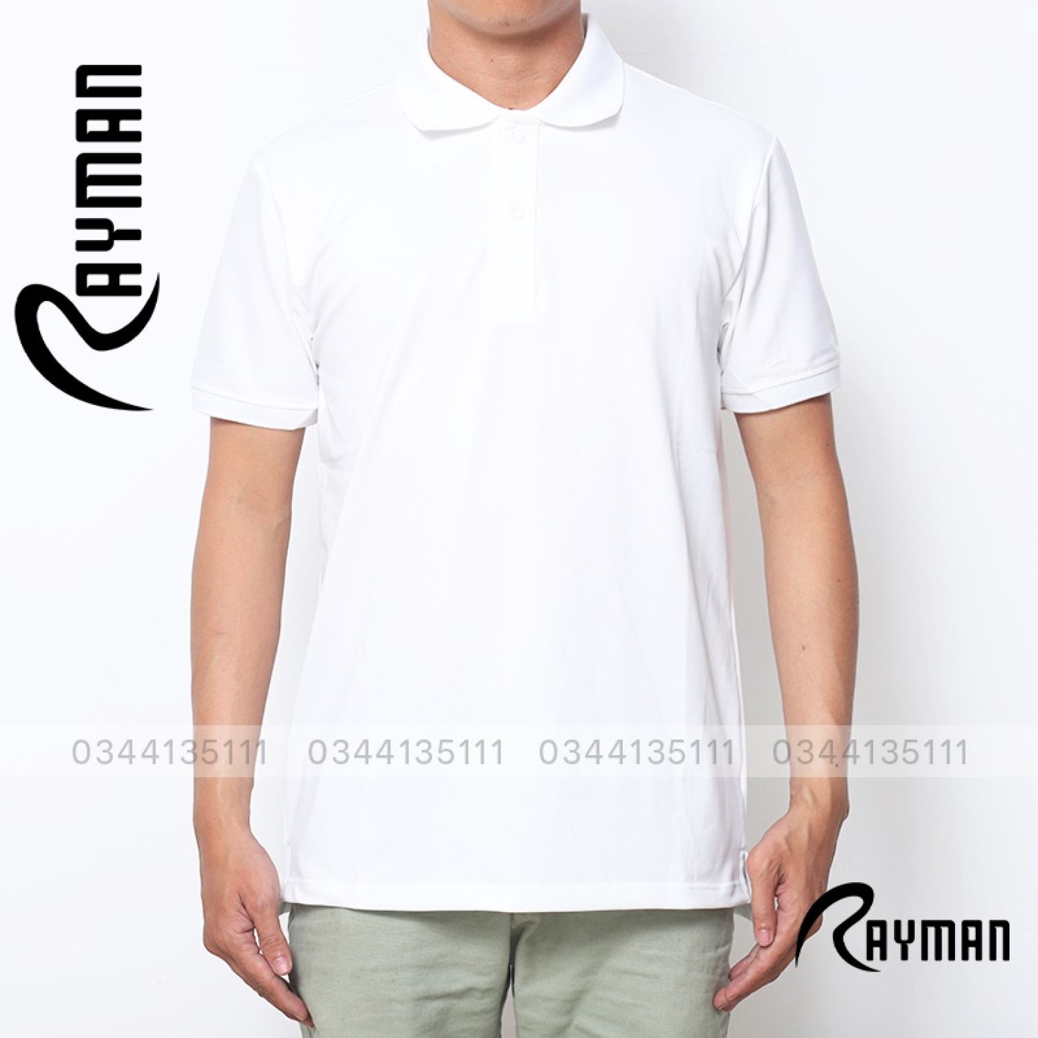Áo thun polo nam trơn rayman áo phông có cổ big size vnxk màu trắng, xanh đen, xám, đen