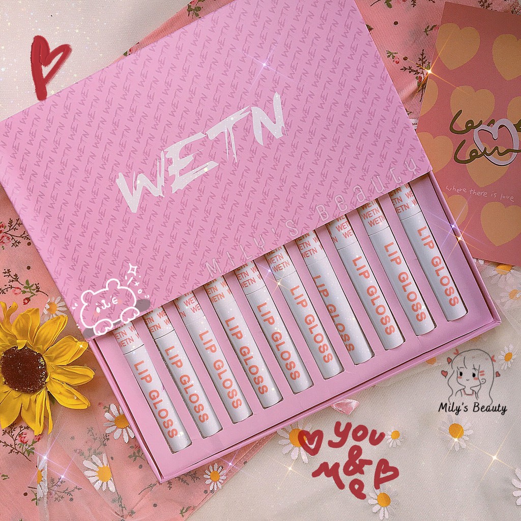 SET SON LIPGLOSS WETN 10 CÂY Nội địa Trung