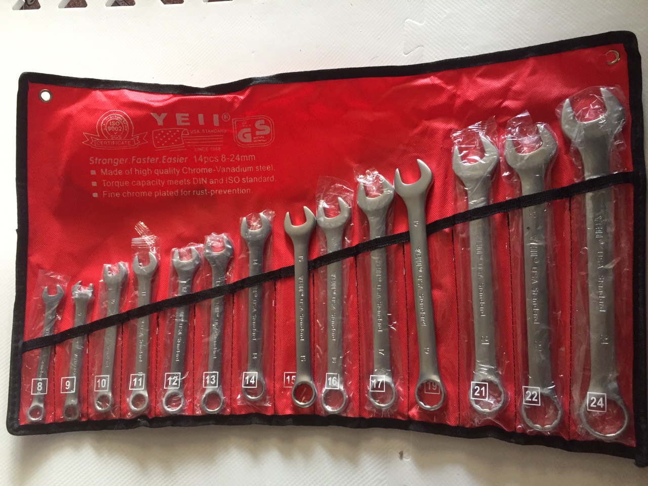 Bộ cle (cờ lê) yeti 8-24( USA-STANDARD)14 Chi tiết