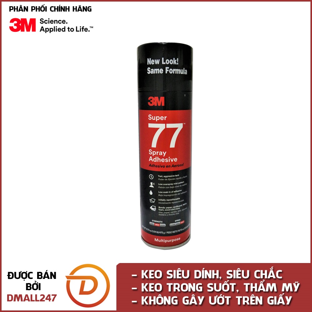Keo phun xịt đa chức năng 3M Super 77