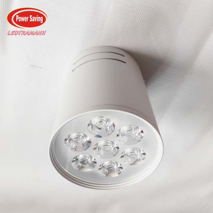 Đèn lon đèn ống bơ led gắn nổi 7W vỏ trắng