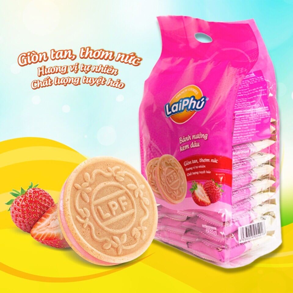 BÁNH XỐP KEM LAI PHÚ 350 GRM ( CAM/ SẦU/ MÔN) G