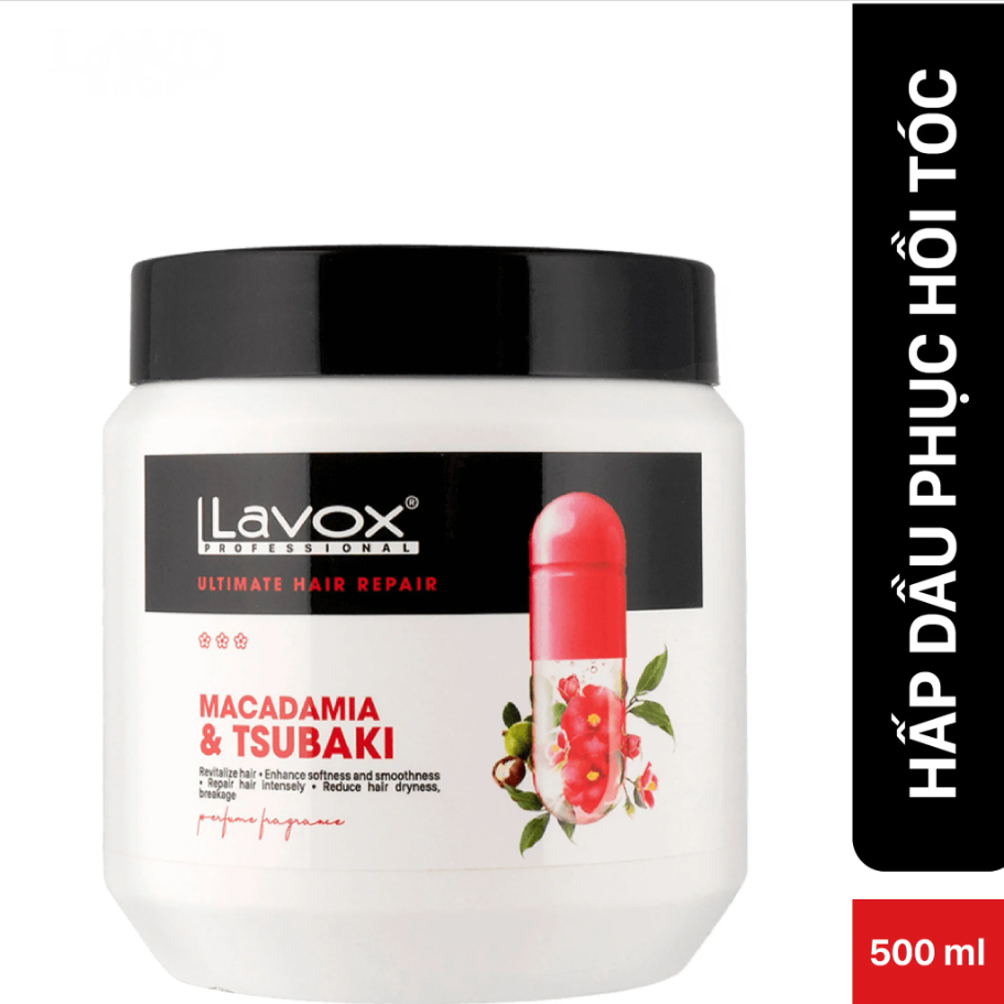 Hấp Dầu Phục Hồi Tóc – Macadamia, Tsubaki Lavox