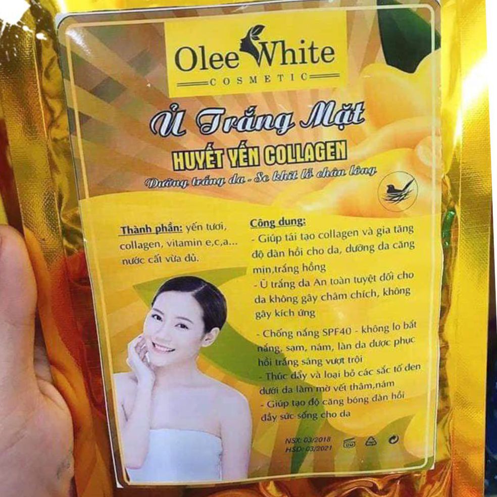 Ủ trắng Mặt Huyết Yến Collagen OLEE WHITE