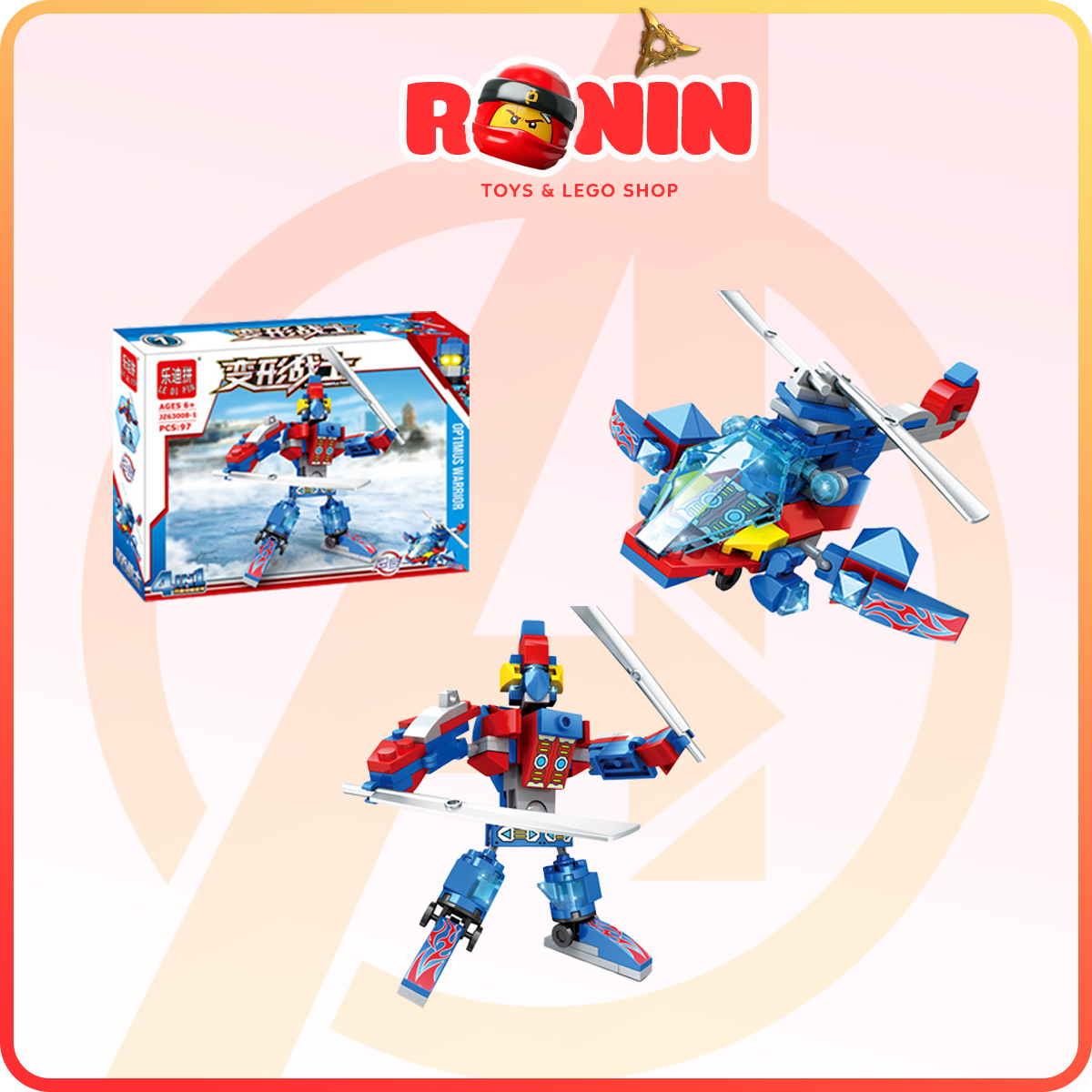 [🔥KM🔥] Bộ Đồ Chơi Lắp Ráp Lego Robot Transformers Optimus Prime 4in1