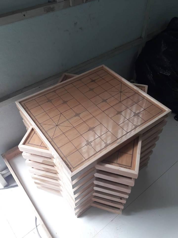 Bàn cờ tướng gỗ sồi và cờ melamine