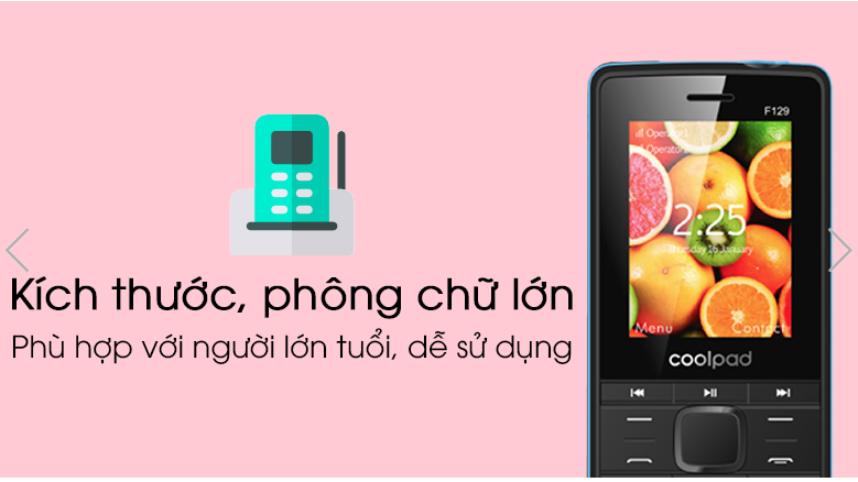 Điện thoại Coolpad F129 - Chính hãng (bảo hành 12 tháng)