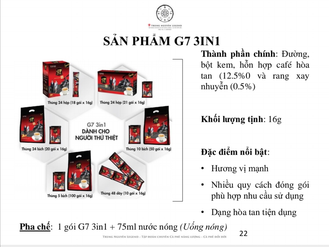 CAFE HOÀ TAN G7 BỊCH 50