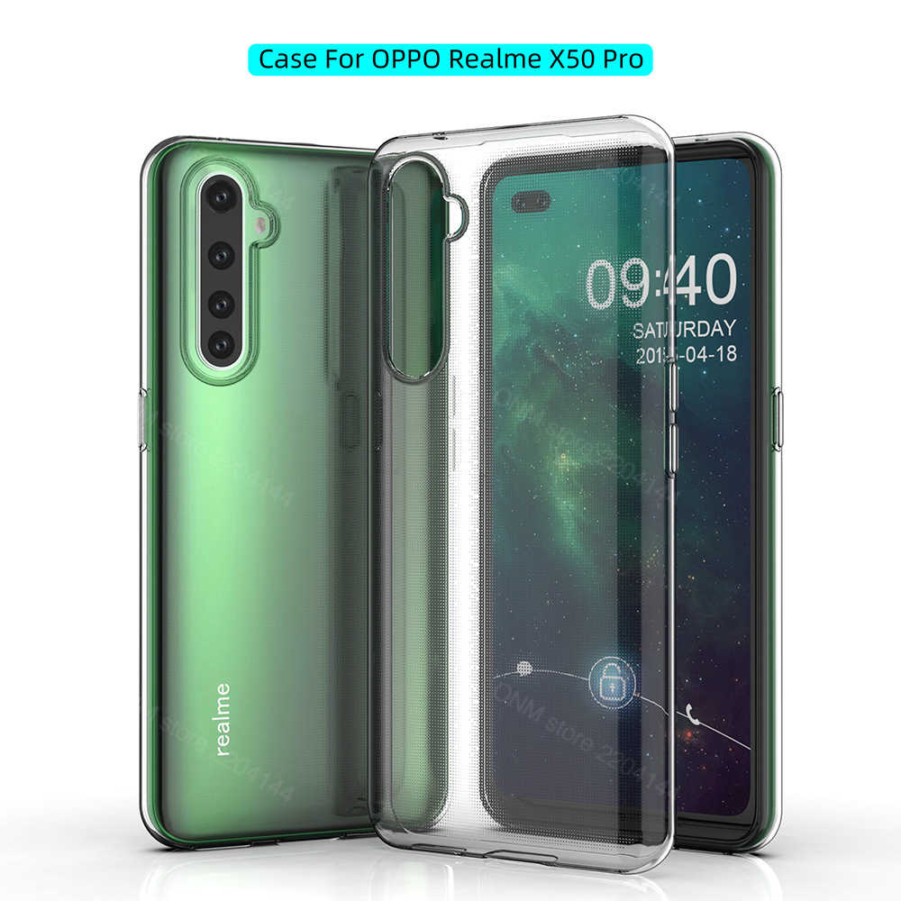 Ốp dẻo trong suốt cho Realme X50 Pro (Hàng loại A)