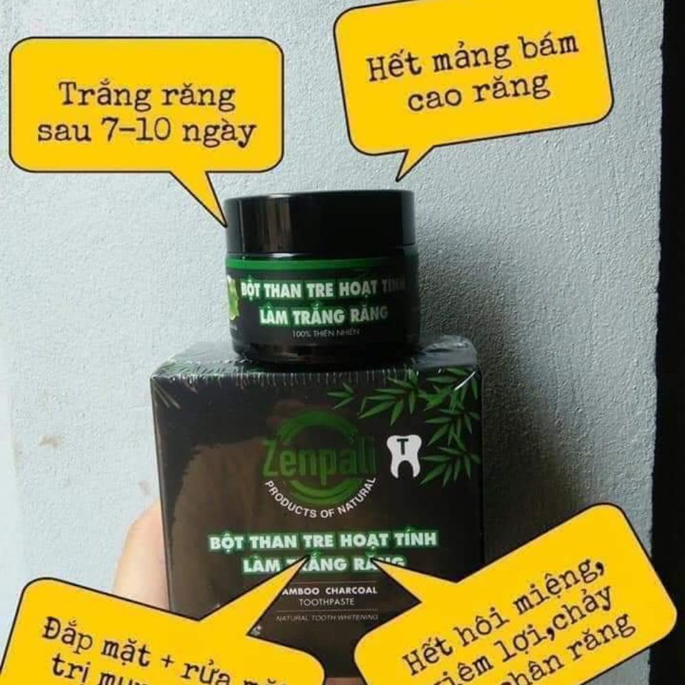 BỘT THAN HOẠT TÍNH LÀM TRẮNG RĂNG ZENPALI
