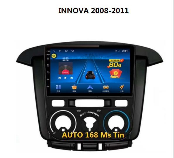 Mặt dưỡng để lắp màn hình android 9inch cho xe Innova