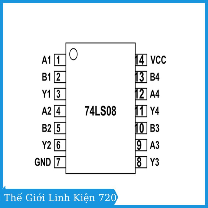 Ic logic 74LS08 Quad 2-input AND Gate DIP14