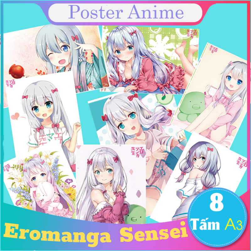 Giấy Xịn] Set 8 tấm tranh poster A3 Eromanga Sensei anime siêu chất |  