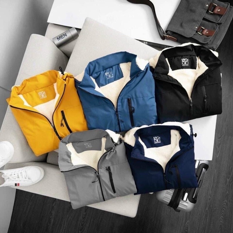 Áo khoác nam 3 khóa lót lông 2 lớp, vải gió tráng bạc chống nước, chống nhăn, giữ nhiệt ấm mùa đông
