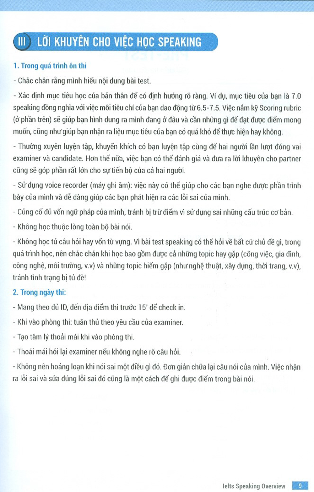 IETLS Key Speaking - Công Thức Học Nhanh IETLS - Speaking Part 1 2 3