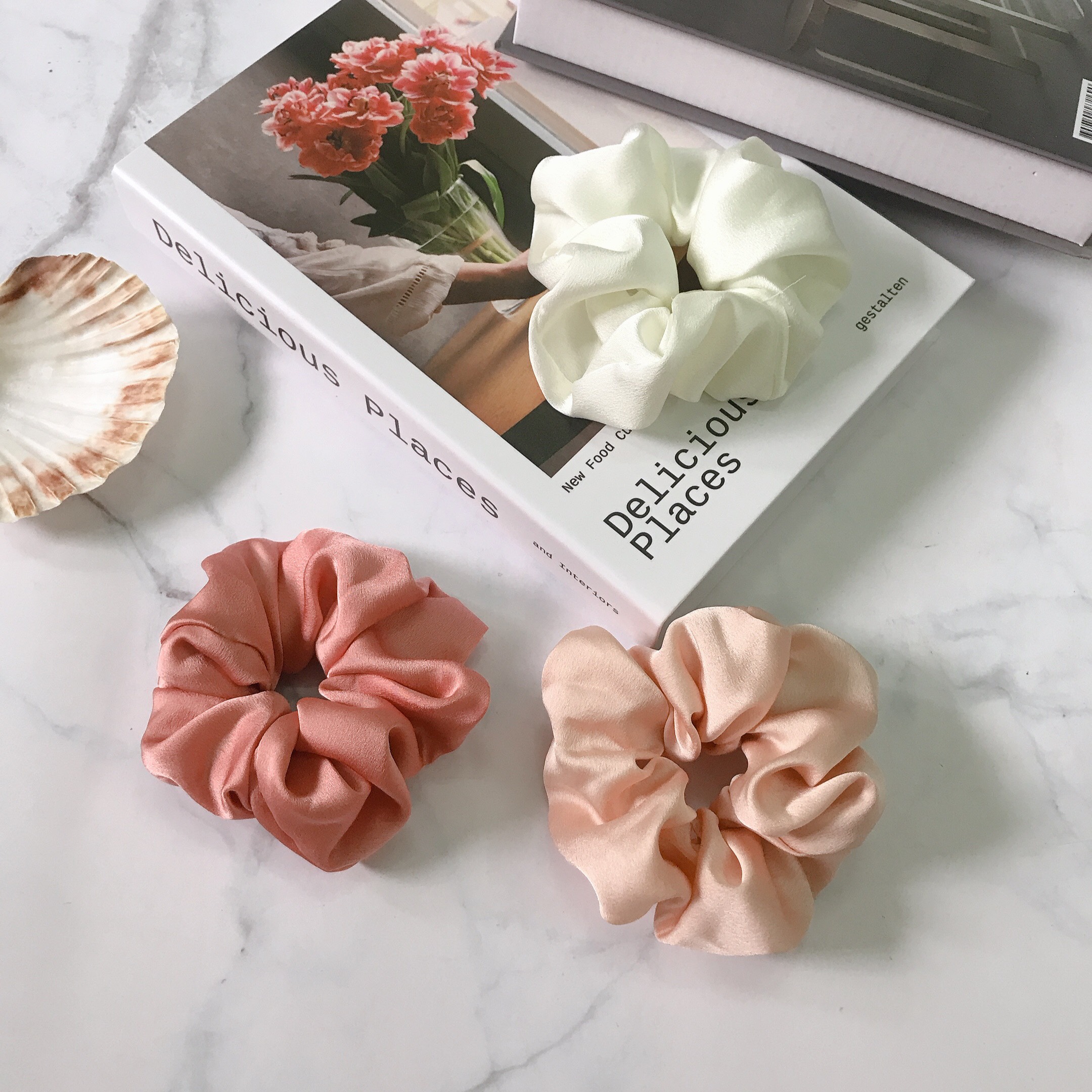 Buộc tóc scrunchies phi bóng cup of clouds