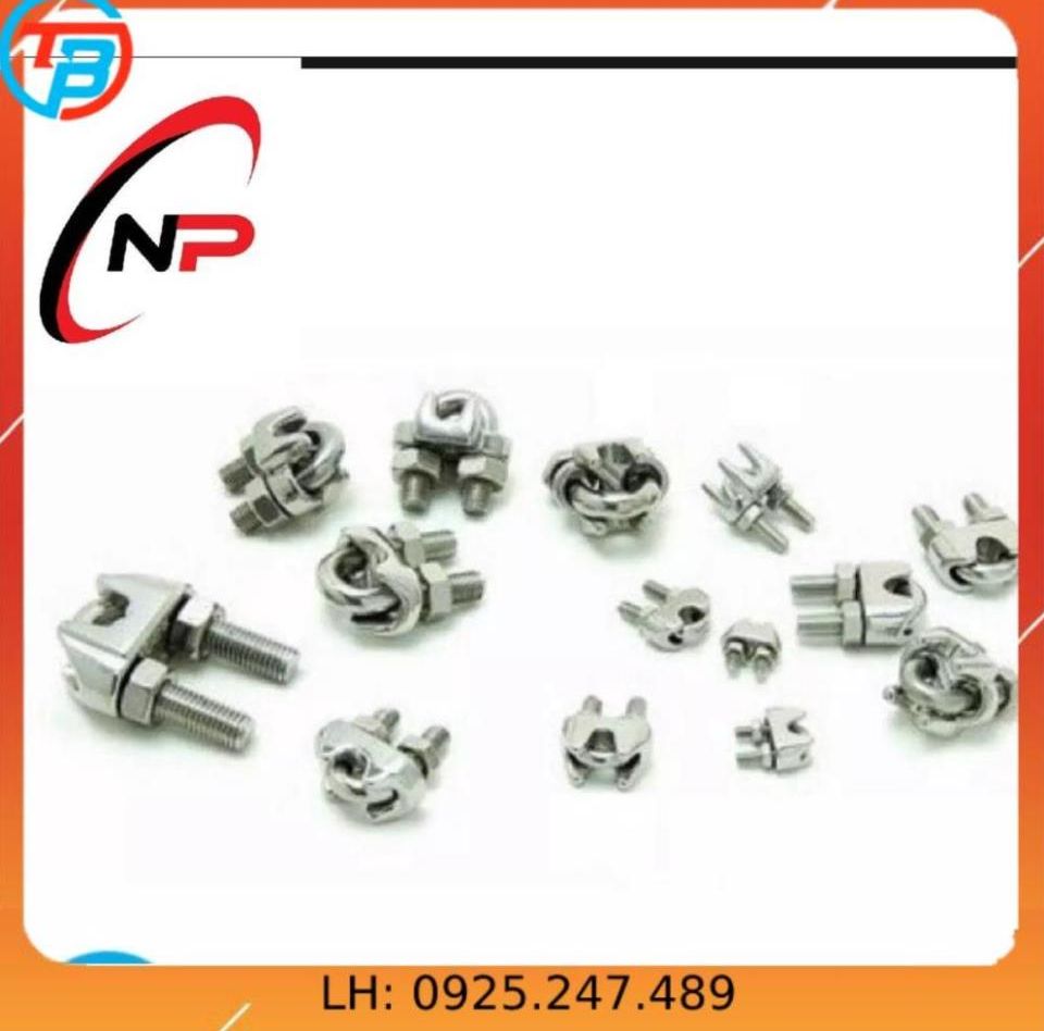 Bộ ốc siết cáp inox 304 combo 5 cái.gồm đủ các size 2mm 3mm 4mm 5mm 6mm 8mm 10mm.kimkhinhatphat